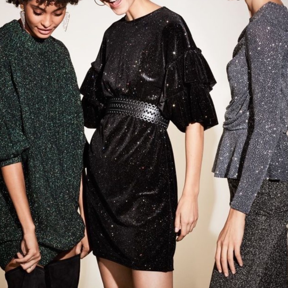 H&M | Glittery Velour Dress - Picture 6 of 7